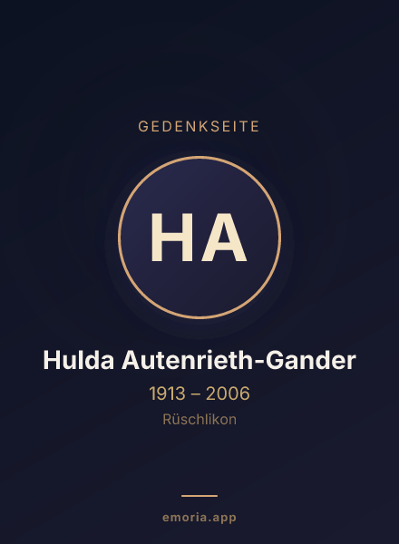 Gedenkportrait von Hulda Autenrieth-Gander