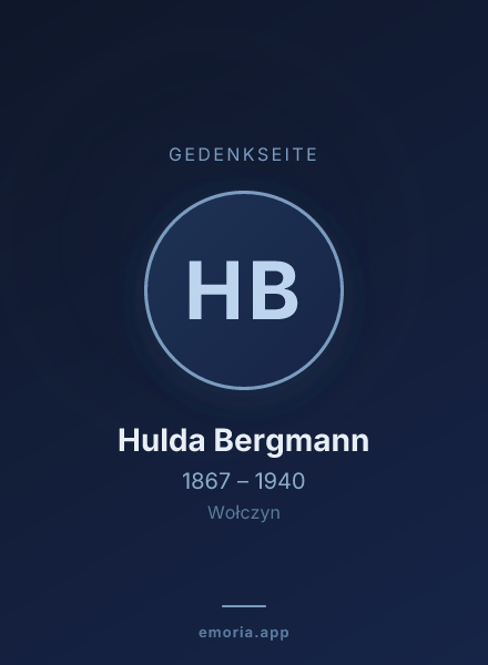 Gedenkportrait von Hulda Bergmann