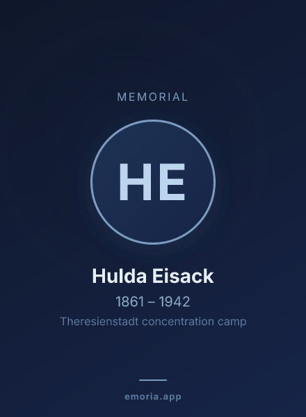 Memorial portrait of Hulda Eisack