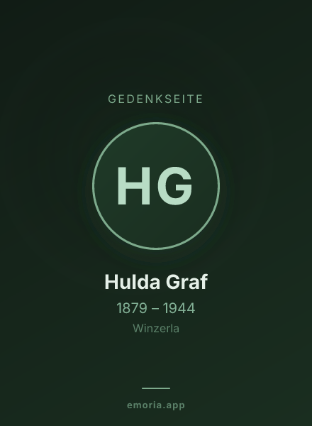 Gedenkportrait von Hulda Graf