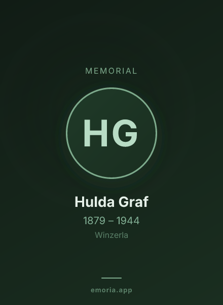 Memorial portrait of Hulda Graf