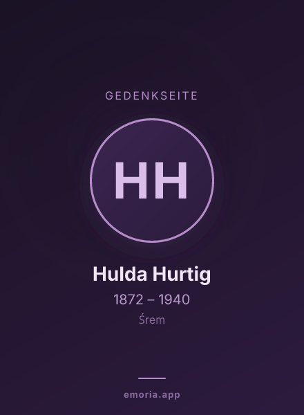 Gedenkportrait von Hulda Hurtig