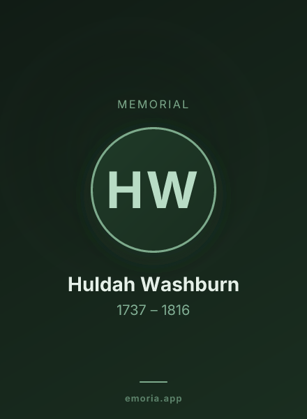 Memorial portrait of Huldah Washburn