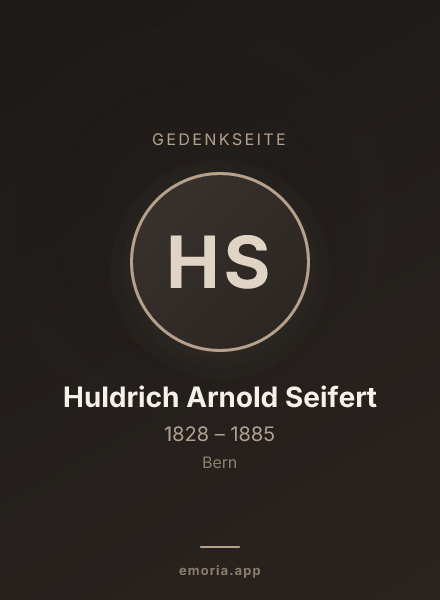 Gedenkportrait von Huldrich Arnold Seifert