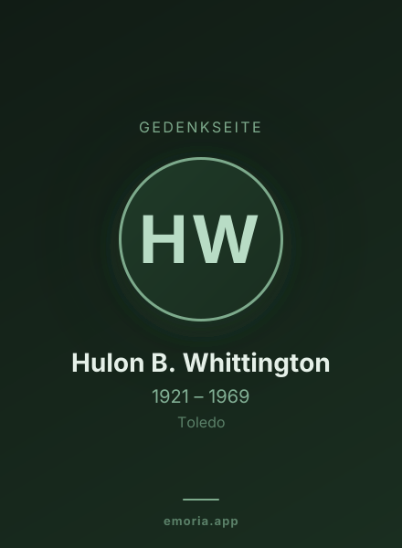 Gedenkportrait von Hulon B. Whittington