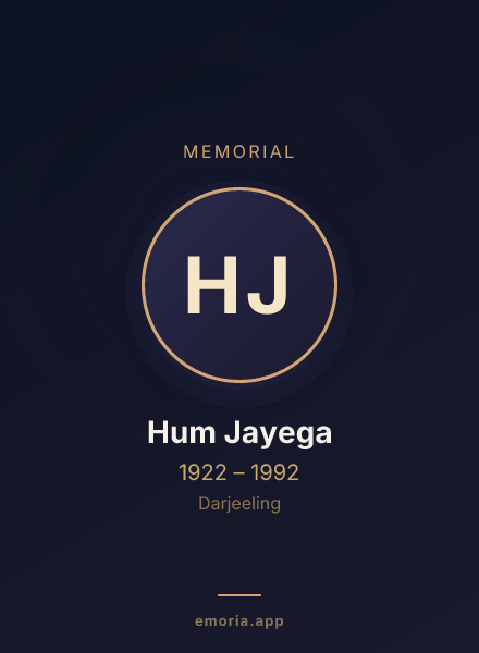 Memorial portrait of Hum Jayega