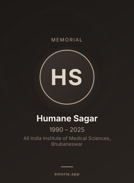 Memorial portrait of Humane Sagar