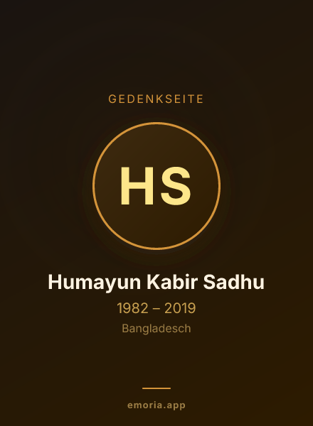 Gedenkportrait von Humayun Kabir Sadhu