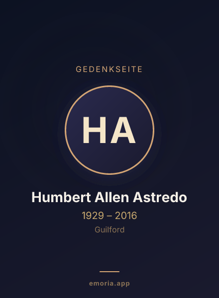 Gedenkportrait von Humbert Allen Astredo