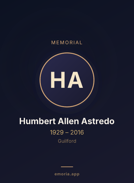 Memorial portrait of Humbert Allen Astredo
