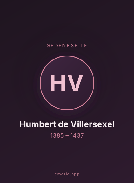 Gedenkportrait von Humbert de Villersexel