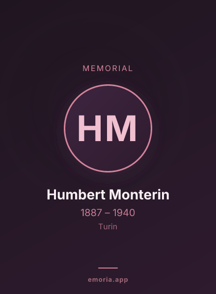 Memorial portrait of Humbert Monterin