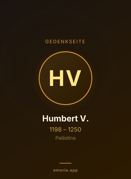 Gedenkportrait von Humbert V.