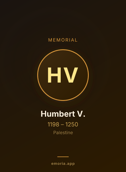 Memorial portrait of Humbert V.