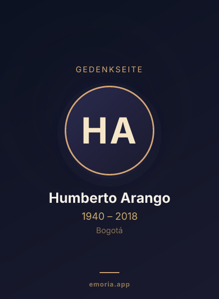 Gedenkportrait von Humberto Arango