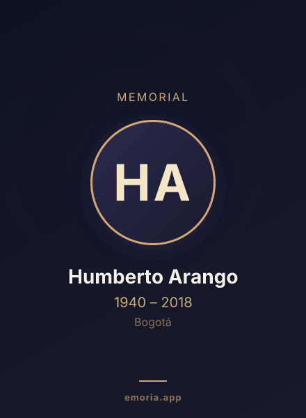 Memorial portrait of Humberto Arango