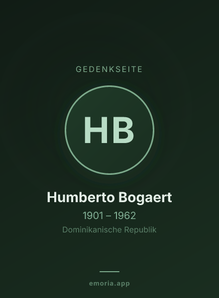 Gedenkportrait von Humberto Bogaert