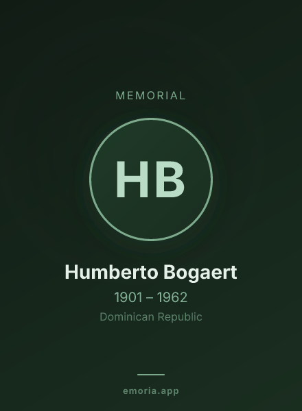 Memorial portrait of Humberto Bogaert