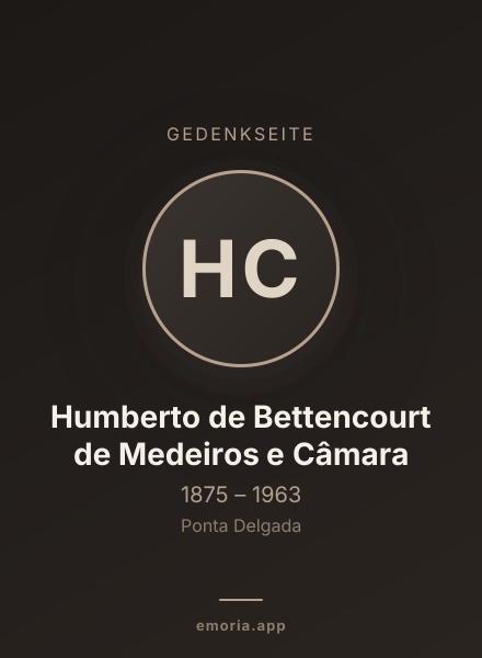 Gedenkportrait von Humberto de Bettencourt de Medeiros e Câmara