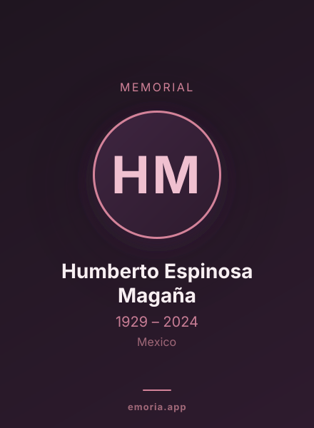 Memorial portrait of Humberto Espinosa Magaña
