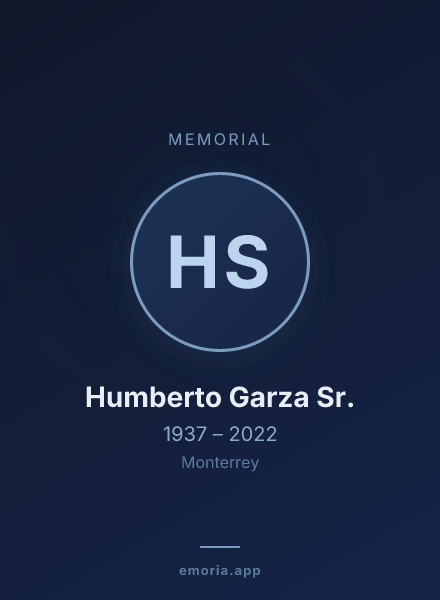 Memorial portrait of Humberto Garza Sr.