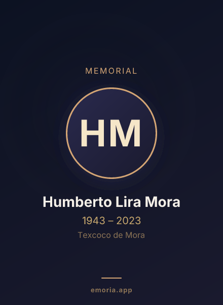 Memorial portrait of Humberto Lira Mora