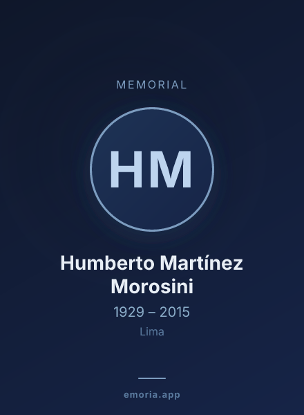 Memorial portrait of Humberto Martínez Morosini