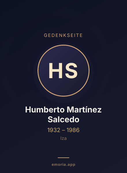 Gedenkportrait von Humberto Martínez Salcedo