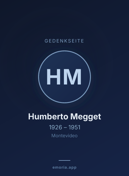 Gedenkportrait von Humberto Megget