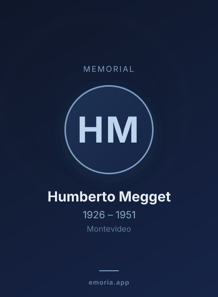 Memorial portrait of Humberto Megget