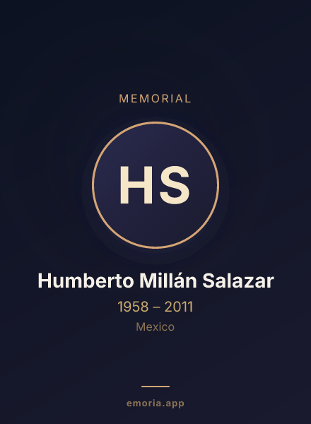 Memorial portrait of Humberto Millán Salazar