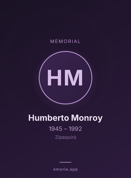 Memorial portrait of Humberto Monroy