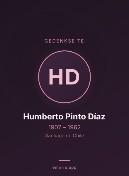 Gedenkportrait von Humberto Pinto Díaz