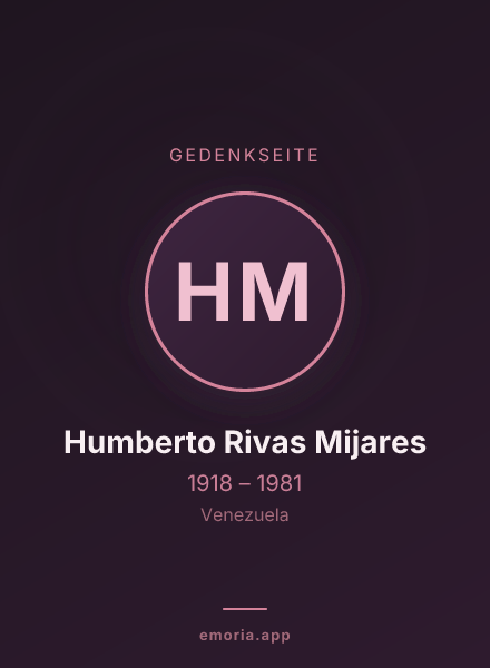 Gedenkportrait von Humberto Rivas Mijares
