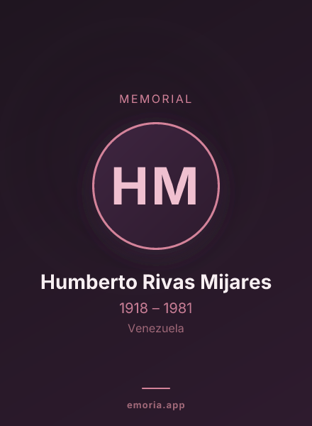 Memorial portrait of Humberto Rivas Mijares