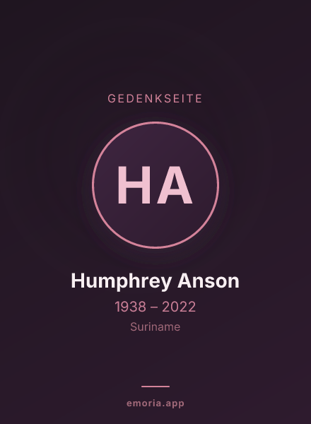 Gedenkportrait von Humphrey Anson