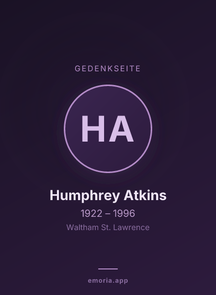 Gedenkportrait von Humphrey Atkins