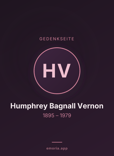 Gedenkportrait von Humphrey Bagnall Vernon
