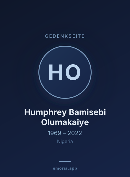 Gedenkportrait von Humphrey Bamisebi Olumakaiye