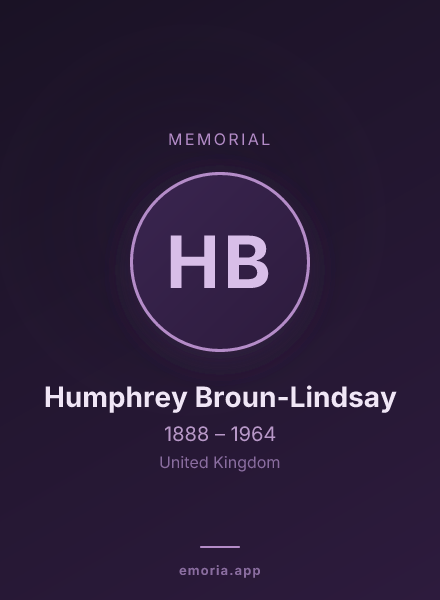 Memorial portrait of Humphrey Broun-Lindsay