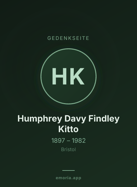 Gedenkportrait von Humphrey Davy Findley Kitto
