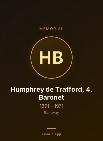 Memorial portrait of Humphrey de Trafford, 4. Baronet