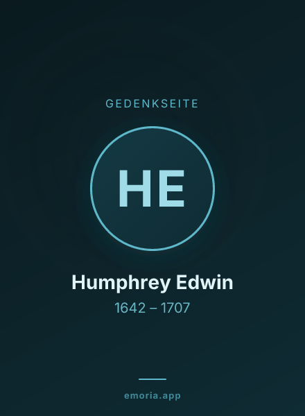 Gedenkportrait von Humphrey Edwin