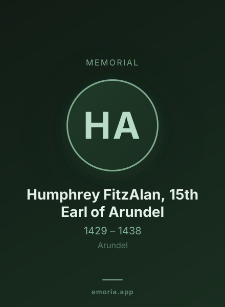 Memorial portrait of Humphrey FitzAlan, 15th Earl of Arundel