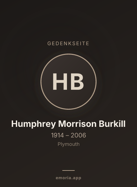 Gedenkportrait von Humphrey Morrison Burkill