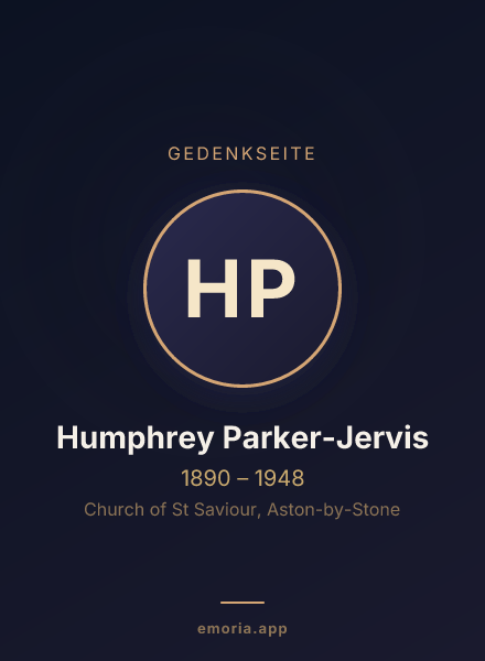 Gedenkportrait von Humphrey Parker-Jervis