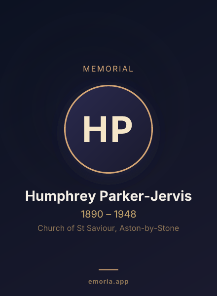 Memorial portrait of Humphrey Parker-Jervis