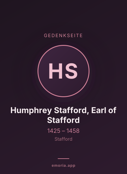 Gedenkportrait von Humphrey Stafford, Earl of Stafford