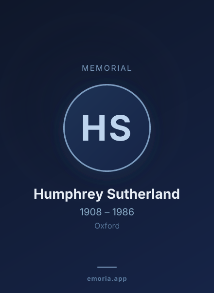 Memorial portrait of Humphrey Sutherland