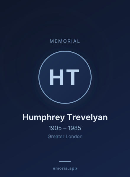 Memorial portrait of Humphrey Trevelyan